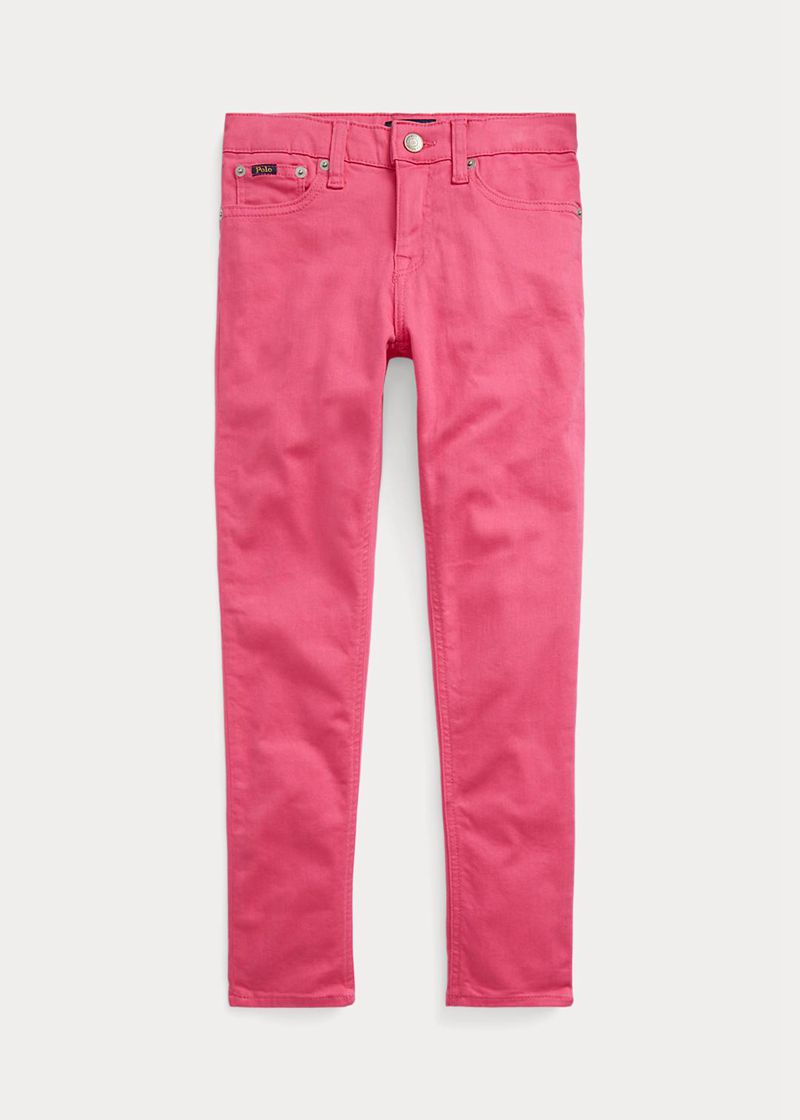 Pantalones Ralph Lauren Niña 7-14 Años Tompkins Stretch Skinny Fit Jean Chile Rosas YXIHB-1729